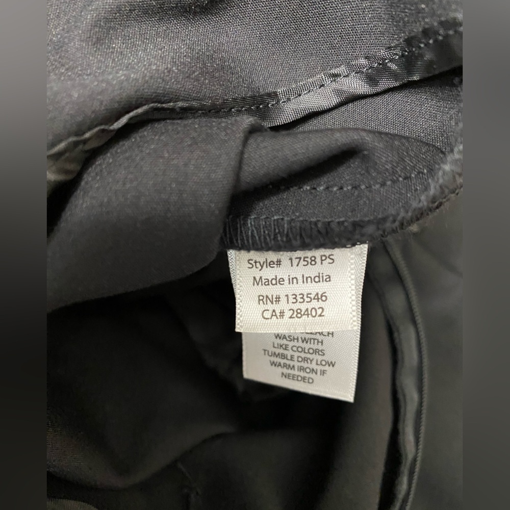 - Ecru Black Pants with Lace Hem size 6 - Picture 7 of 10